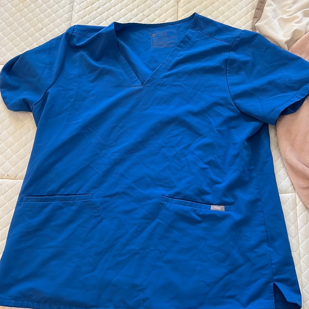 Figs scrub royal blue set